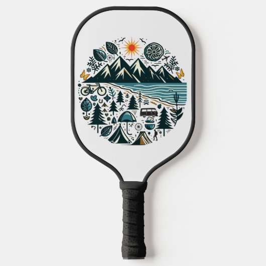 Nature Adventure Camping Travel Exploration Pickleball Schläger (Vorderseite)