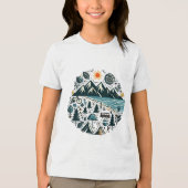 Nature Adventure Camping Travel Exploration Tri-Blend Shirt (Vorderseite)