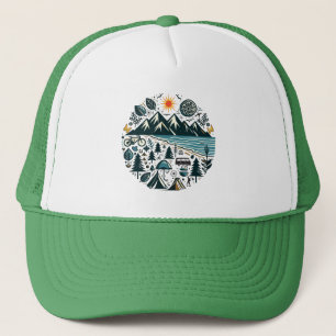 Nature Adventure Camping Travel Exploration Truckerkappe