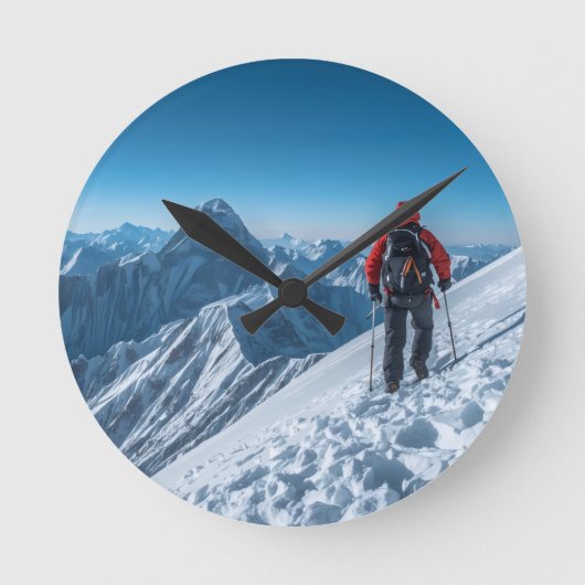 Nature Adventure Design Runde Wanduhr (Vorderseite)