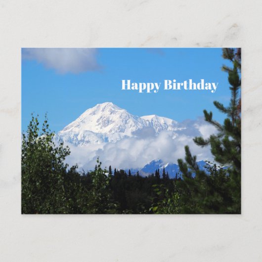 Nature Alaska Denali Landschaft Foto Geburtstag Postkarte (Vorderseite)
