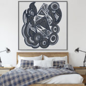 Nature and Geometry Harmony Leinwanddruck (Insitu (Schlafzimmer))