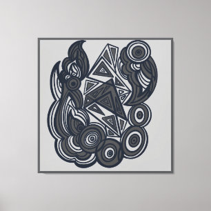 Nature and Geometry Harmony Leinwanddruck