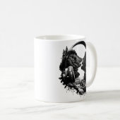 Nature and Music Headphones–Black and White Artist Kaffeetasse (VorderseiteRechts)