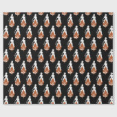 Nature and Woman Silhouette Elegant Feminine Art  Geschenkpapier (Flach)