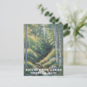 *~* Nature AP49 Maine Forest Woods Vacation Stream Postkarte (Stehend Vorderseite)