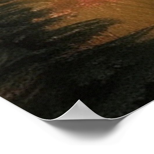 *~* Nature AP49 MOOSE Wald Dusk Mountains Poster (Ecke)