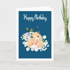 Nature Art Birthday Card - Funny Hamster Karte