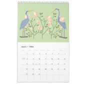 Nature Art Calendar with Backyard Birds & Flowers Kalender (Mär 2026)