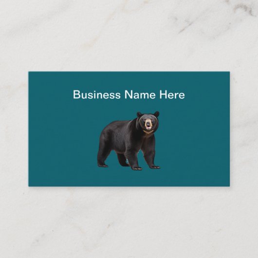 Nature Bear Theme Business Cards Visitenkarte (Vorderseite)