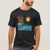 Nature Beauty Beach Mountain Palm Tree  Ocean Para T-Shirt (Vorderseite)