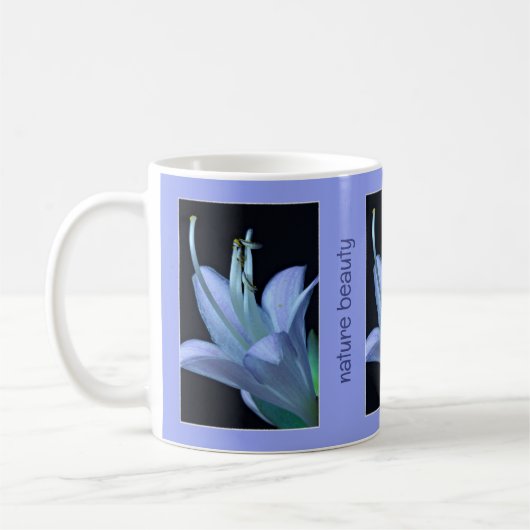 Nature Beauty Hosta Blume Foto, Lavender Blue Kaffeetasse (Links)