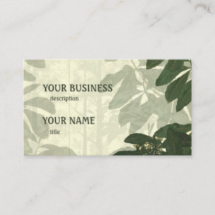 Nature Beauty Linen Business Card Visitenkarte