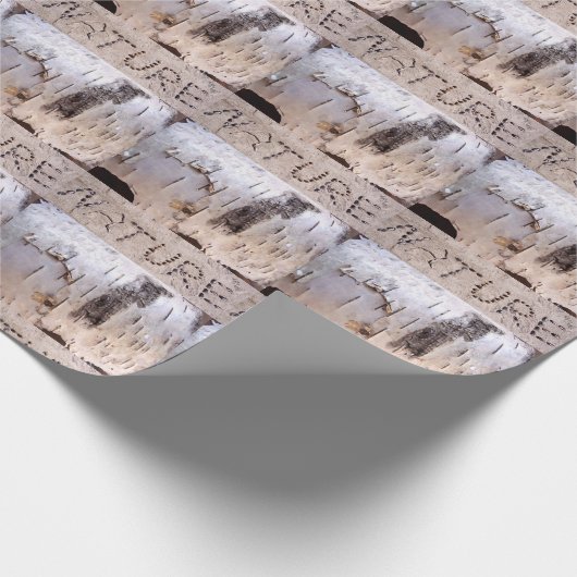 Nature Birch Bark Geschenkpapier (Ecke)