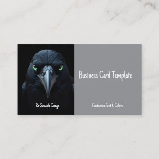 Nature Bird Logos Crow-Raven Visitenkarte