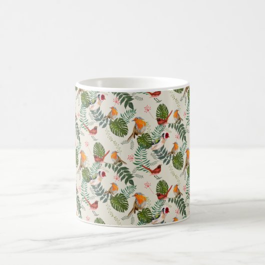 Nature Bird Pattern - Ornithology Gift cute summer Kaffeetasse (Mittel)