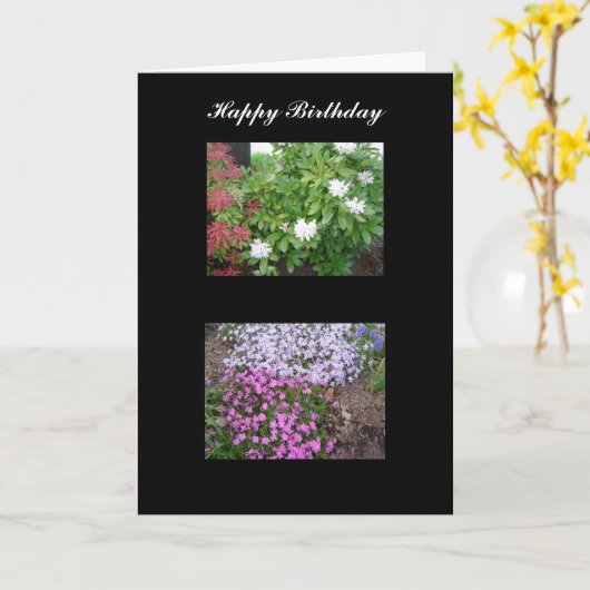 Nature Birthday card Karte (Gelbe Blume)