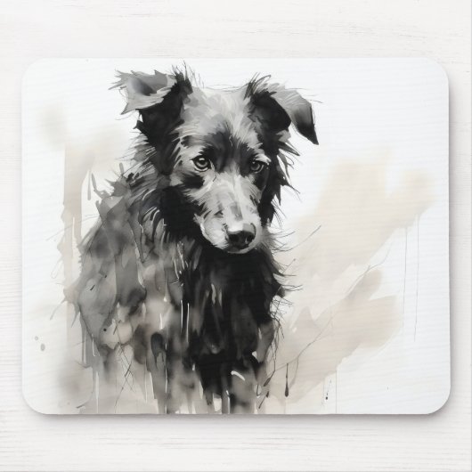Nature Black Dog Ink Mousepad (Vorne)