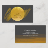 Nature Black Watercolor Moon Paint Spritzer Visitenkarte (Vorne/Hinten)