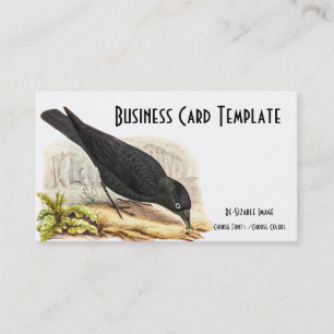 Nature Blackbird Raven Business Card Visitenkarte