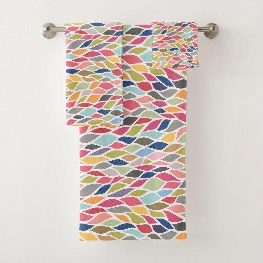 Nature Blätter Muster Pip Hooray Designer Badhandtuch Set (Insitu)