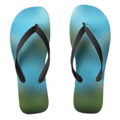 Nature Blue Green Custom Created Flip Flops Badesandalen (Fußbett)