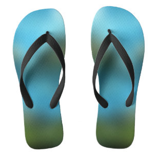 Nature Blue Green Custom Created Flip Flops Badesandalen