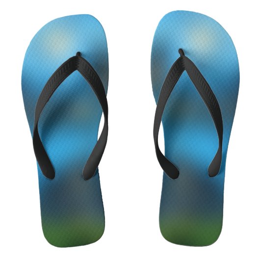 Nature Blue Green Custom Created Flip Flops Badesandalen (Fußbett)