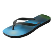 Nature Blue Green Custom Created Flip Flops Badesandalen (Schrägansicht)