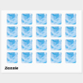 Nature Blue Sky White Clouds Blank Template Quadratischer Aufkleber (Blatt)