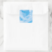 Nature Blue Sky White Clouds Blank Template Quadratischer Aufkleber (Tasche)