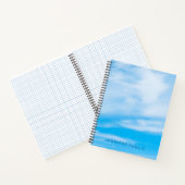 Nature Blue Sky White Clouds Moderne Custom Notizblock (Innenseite)