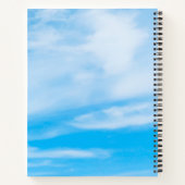 Nature Blue Sky White Clouds Moderne Custom Notizblock (Rückseite)