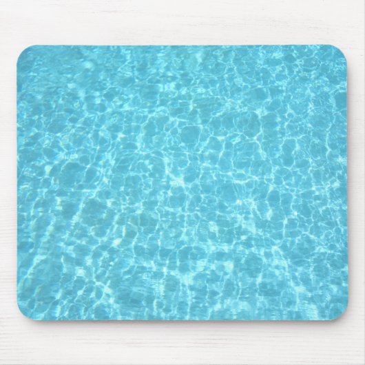 Nature Blue Water Pool Aqua Elegante Vorlage Mousepad (Vorne)