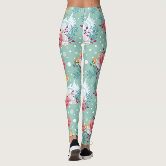 Nature Blume Swan Leggings (Rückseite)