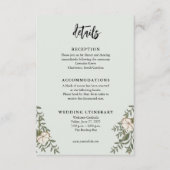 Nature Blume Wedding Einladungskarten Begleitkarte (Vorderseite)