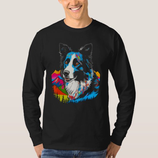 Nature  Border Collie T-Shirt (Vorderseite)