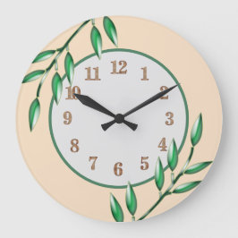 Nature Botanicals Green Blätter Baby Kinderzimmer Große Wanduhr
