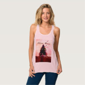 Nature Breeze Earth Tree Sparrows Blush Pink Tank Top (Vorderseite Vollansicht)