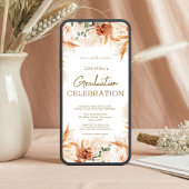 Nature Bright Terracotta Foto Boho Abschluss Einladung