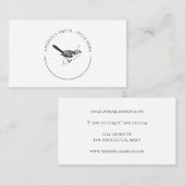 Nature - Bushtit Bird Logo Business Card Visitenkarte (Vorne/Hinten)