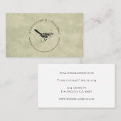 Nature - Bushtit Bird Logo Business Card Visitenkarte (Vorne/Hinten)