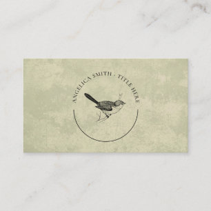 Nature - Bushtit Bird Logo Business Card Visitenkarte
