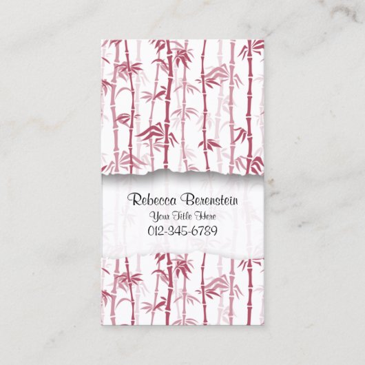 Nature Business Card Bamboo Shoots Visitenkarte (Vorderseite)