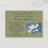 Nature Business Cards White Daisy Blume Blue Sky Visitenkarte (Rückseite)