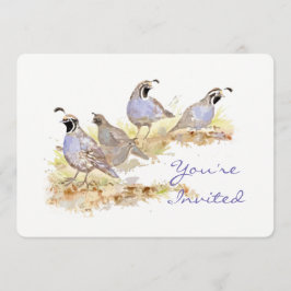 Nature California Quail Bird Birthday Party Einladung