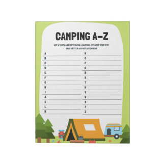 Nature Camping A-Z Erziehungsspiel lernen Notizblock