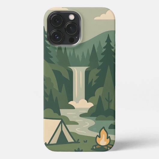 Nature Camping - Rumpf iPhone Forest, Kaskade Hülle (Rückseite)
