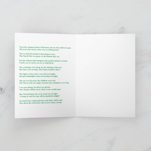 Nature Climate Note Card Dankeskarte (Innenseite)