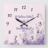 Nature Clock Quadratische Wanduhr (Vorderseite)